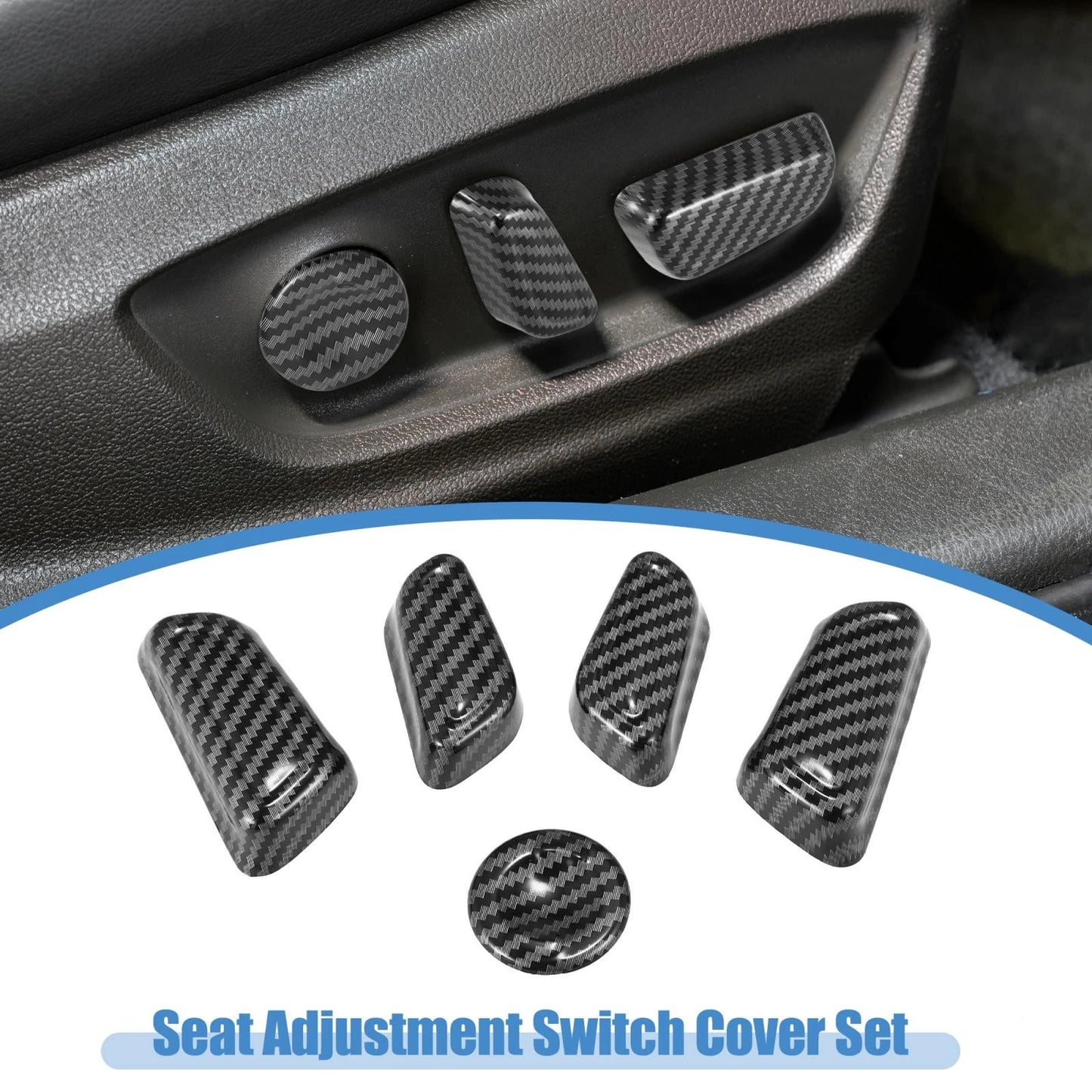5 x Seat Adjustment Button Switch Cover Trim Set for Toyota Camry (2018-2022)
