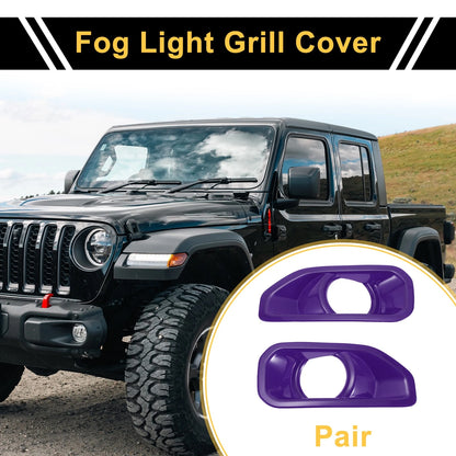 Fog Light Grills for Jeep Wrangler JL Gladiator (2018-2023) - 2 x Purple