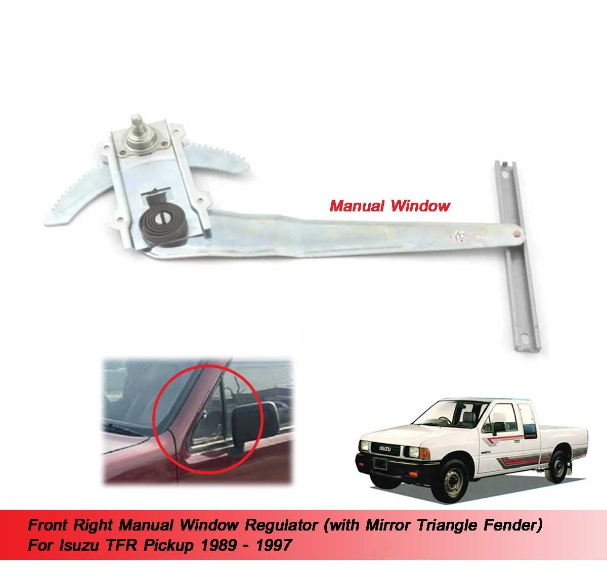 Window Regulator for Isuzu TFR / Holden Rodeo Ute(1989-1997)