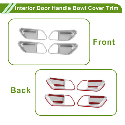 4 x Interior Door Handle Bowl Cover Trim for Nissan Kicks (2025)