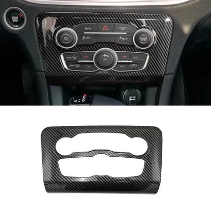 Fiber Interior Central A/C Control Panel Cover Trim for 2016-2021 Dodge Charger