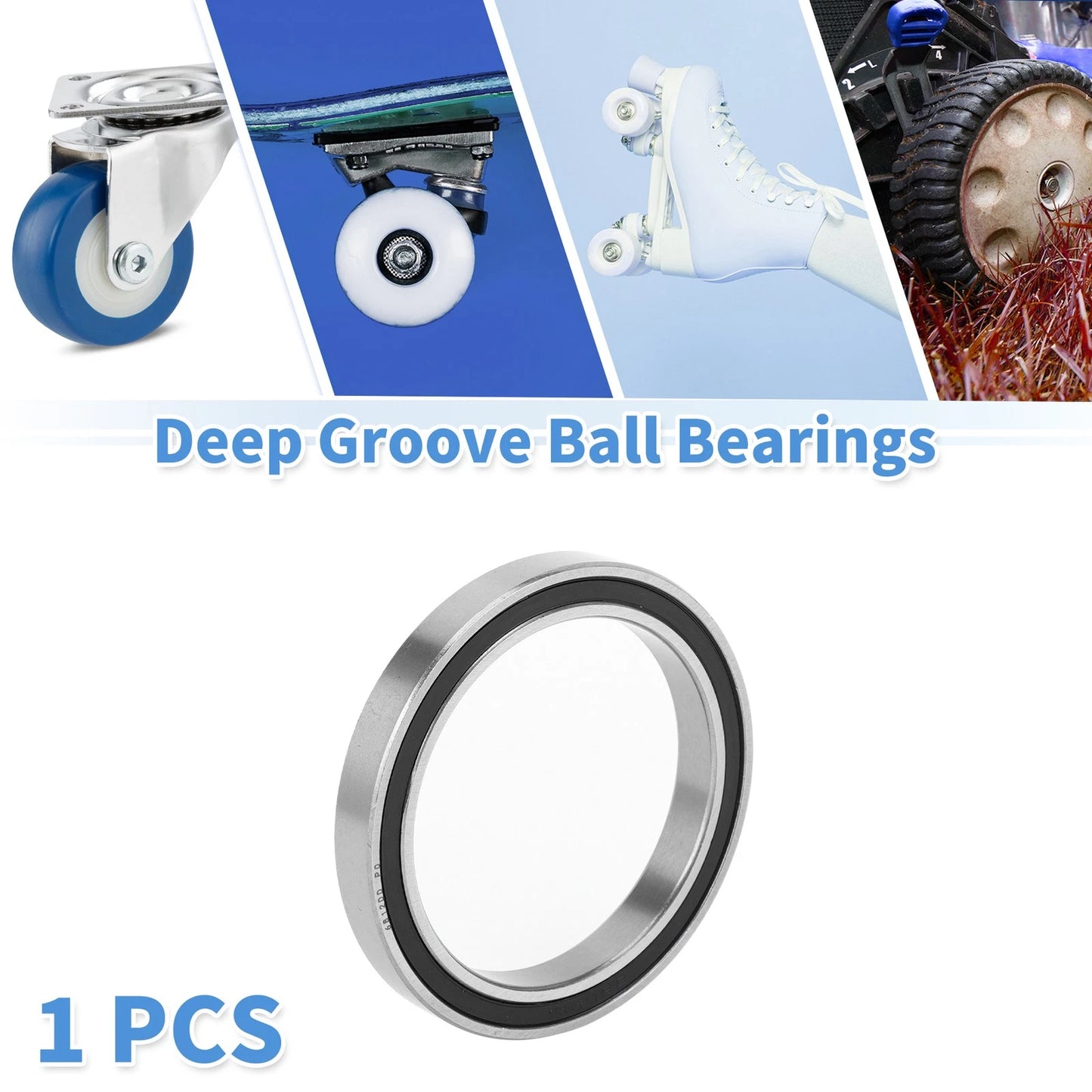 6812DD 60x78x10mm 1 Pc Deep Groove Ball Bearings for Scooter Skateboard