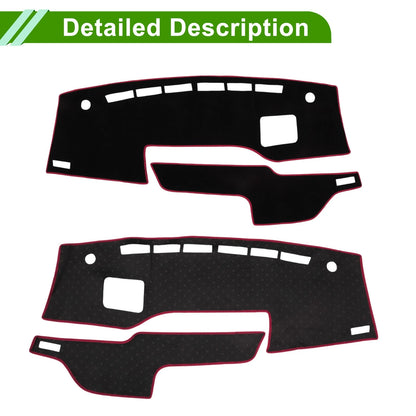 Dashboard Cover Mat for Suzuki Solio (2021-2024) Black Red 1 Set
