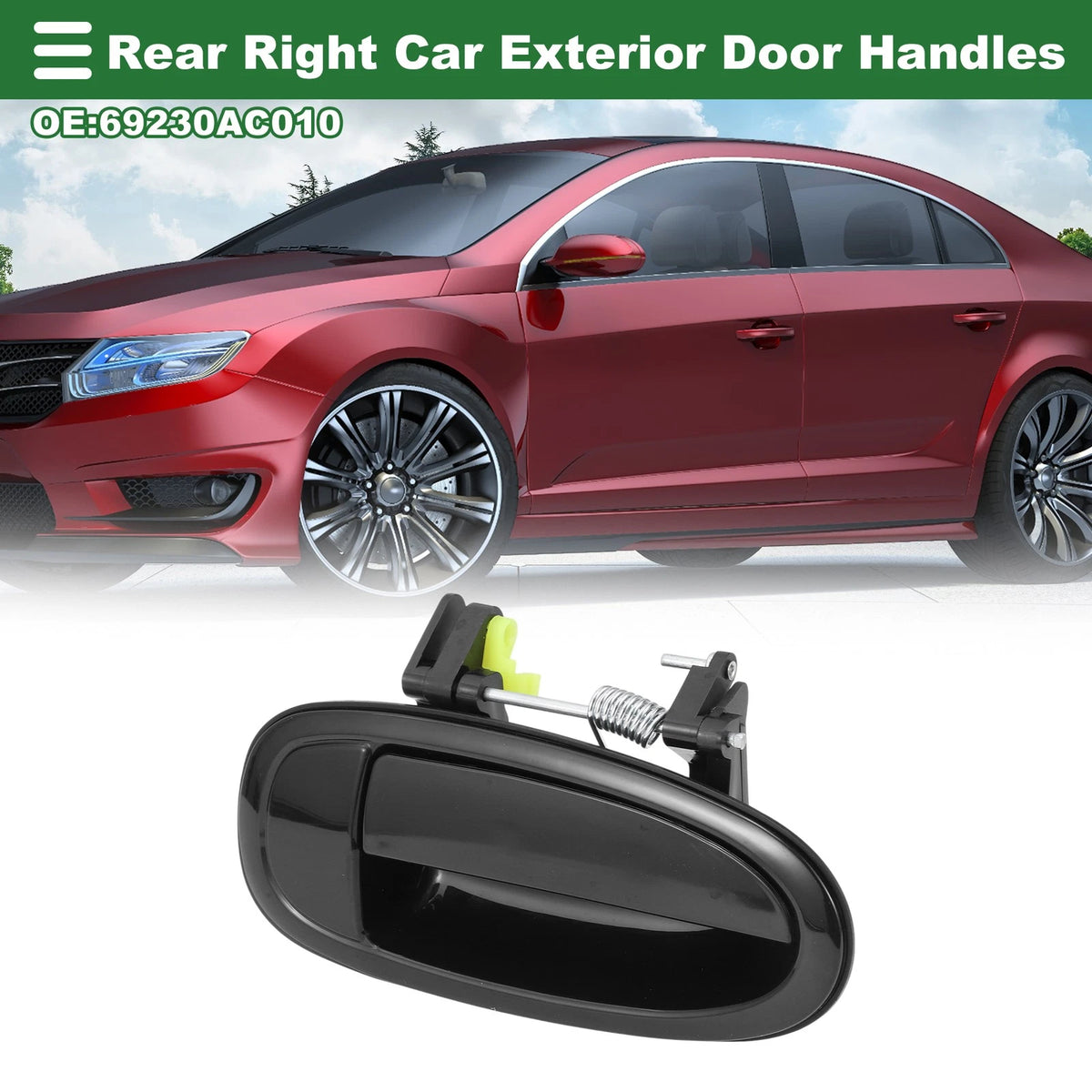 Rear Right Exterior Door Handle for Toyota Avalon (1995-1999) Black