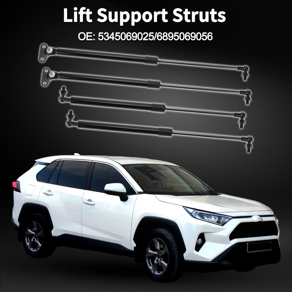 Front Hood & Tailgate Lift Supports Struts for Toyota Land Cruiser