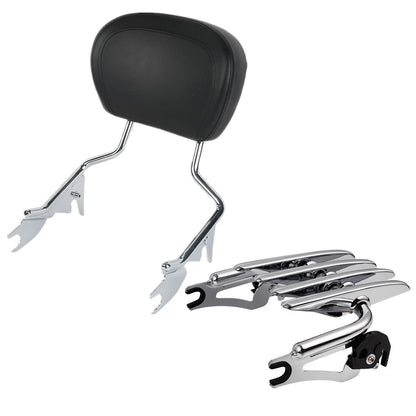 Backrest Sissy Bar & Luggage Rack for Harley Touring Road King (09-25)