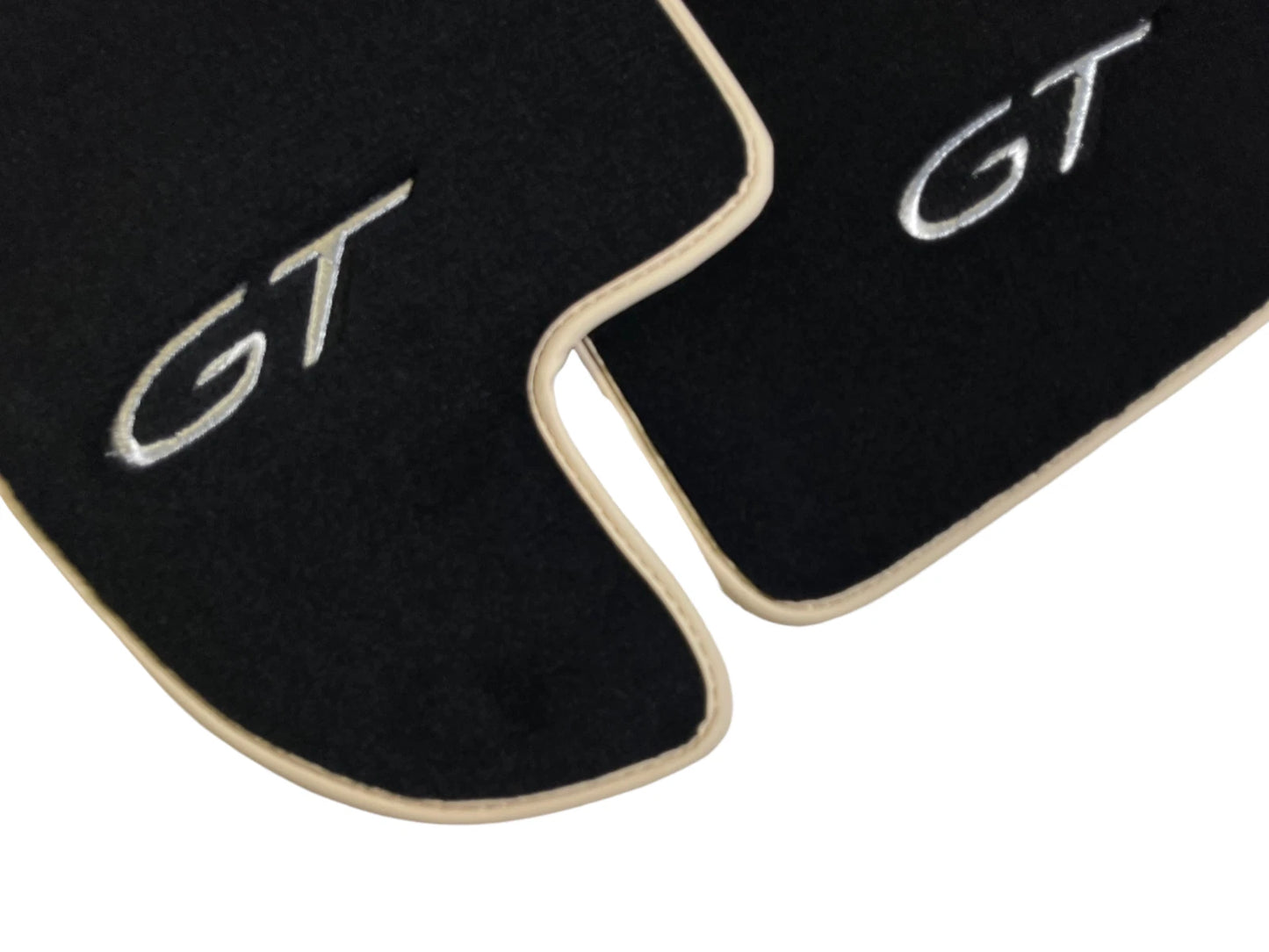 Floor Mats for Bentley Continental GT 2012-2017 Black Carpets Beige Trim