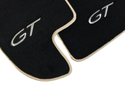 Floor Mats for Bentley Continental GT 2012-2017 Black Carpets Beige Trim