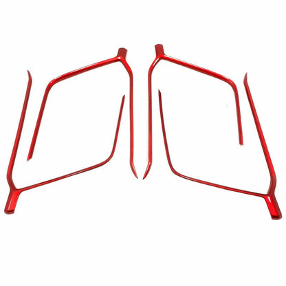 4 x ABS Red Door Upper Armrest Stripe Cover Trim for Toyota RAV4 (2019–2023)