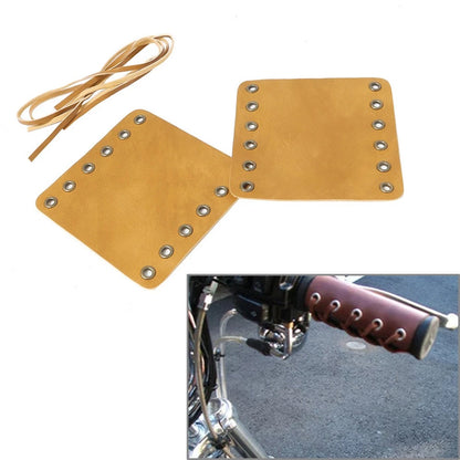 22mm Leather Hand Grip Covers for Harley Cafe Racer