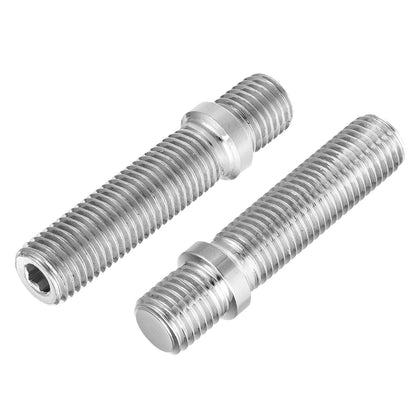 10 x M12x1.5 Car Wheel Studs for BMW (58mm, Silver Tone)
