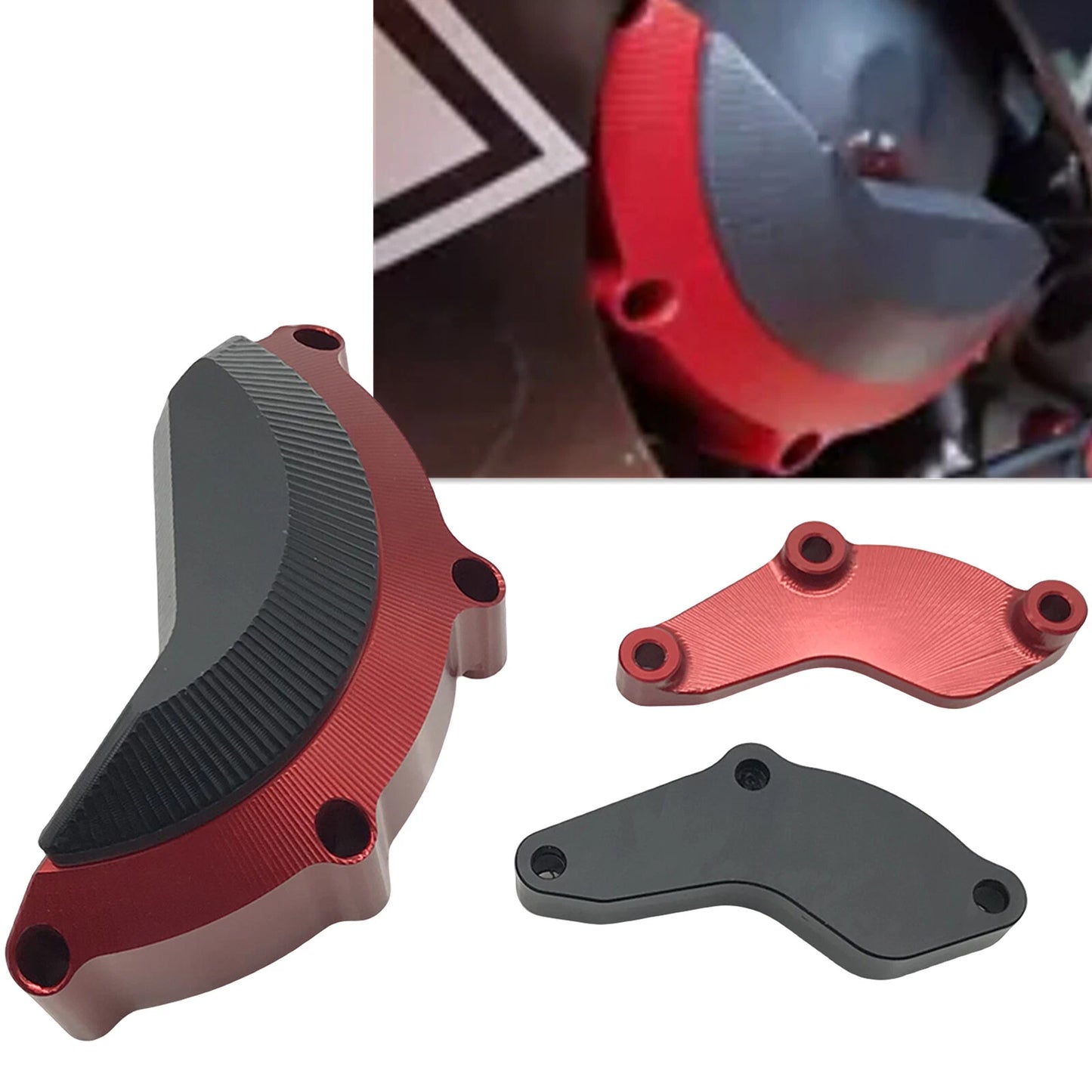 Red Engine Case Slider Protector Cover for YAMAHA R6 (2008-2017)