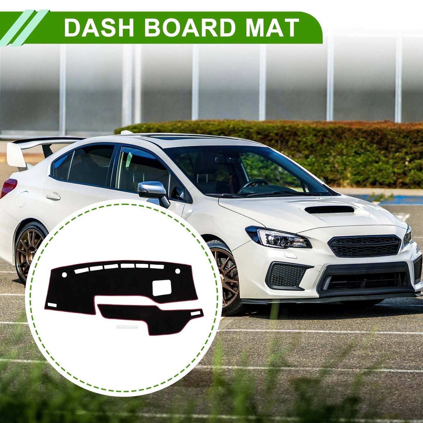 Dashboard Cover Mat for Suzuki Solio (2021-2024) Black Red 1 Set