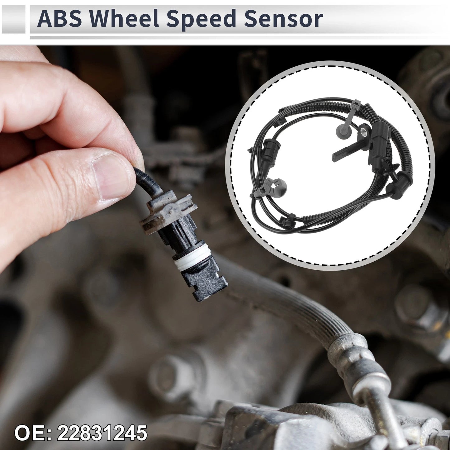 ABS Wheel Speed Sensor 1 Pc for Chevrolet Malibu (2013–2015)