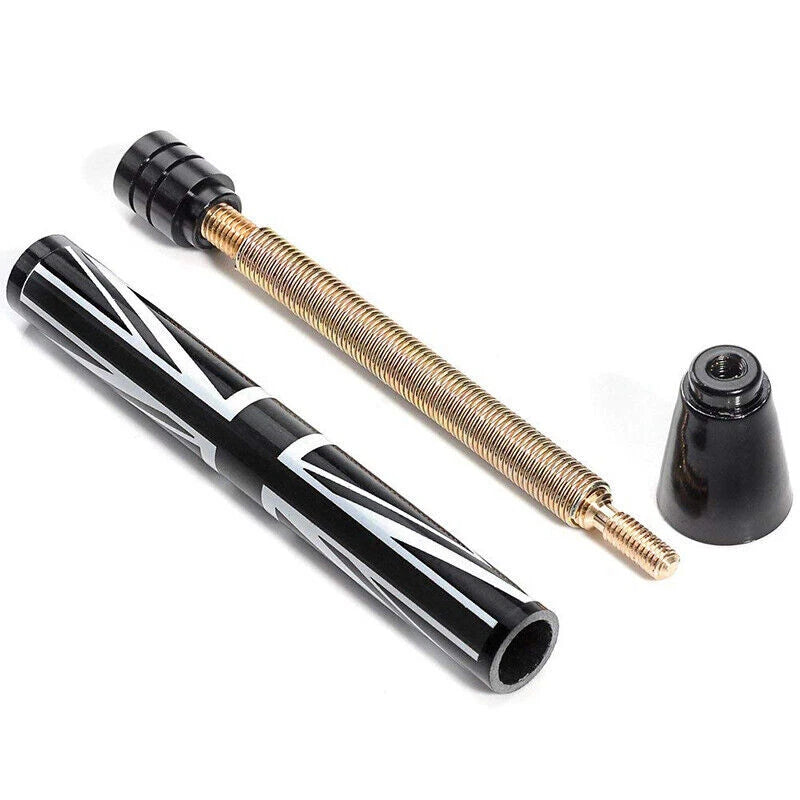 3" Short Antenna for MINI Cooper Union Jack Flag Style BLACK