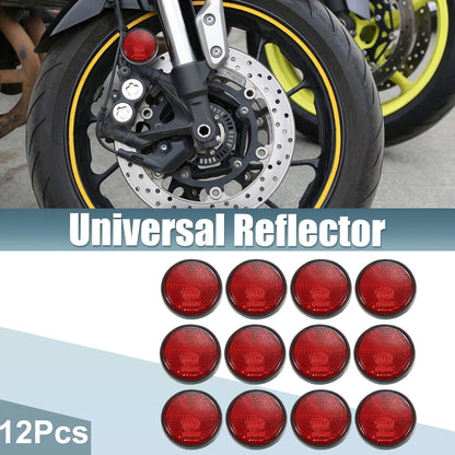 12 pcs Spoke Reflectors with Screws for Universal Motorcycle Bicycle