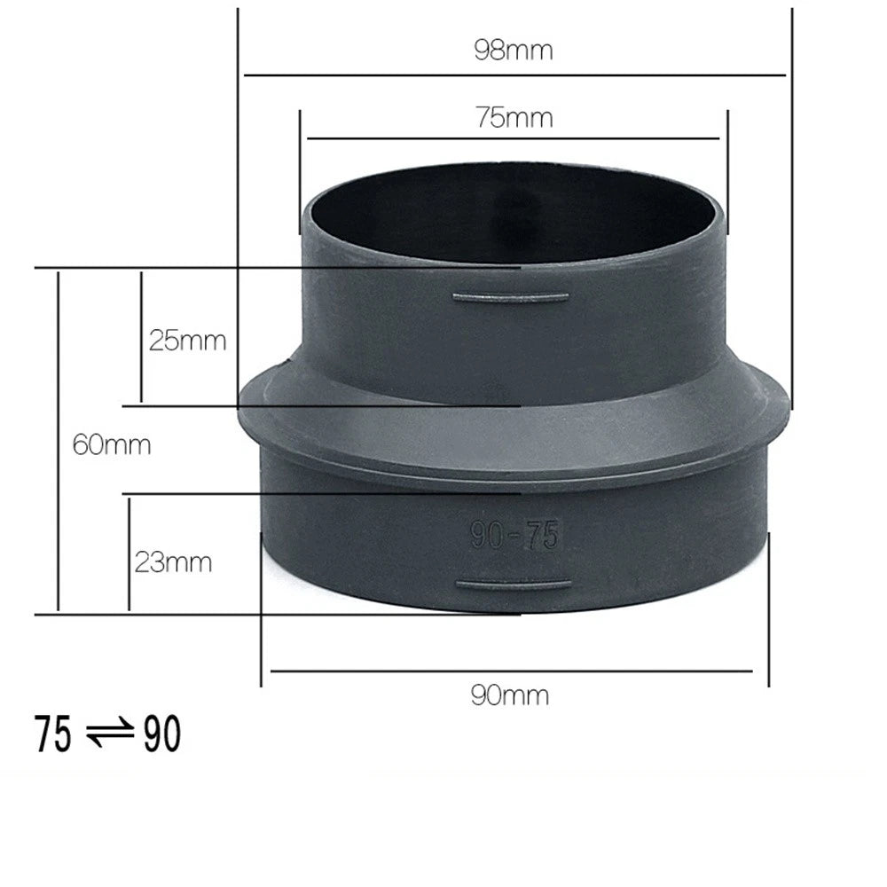 75mm-90mm Parking Heater Air Pipe Reducer Adapter for Car (No Year Specified)