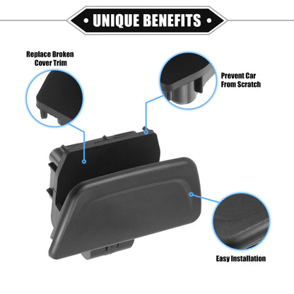 Glove Box Lid Latch Lock Handle Cover for Ford Fiesta (2011-2019) Black