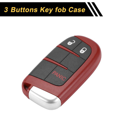 Key fob Shell Case for Dodge Charger (2018) Black Red