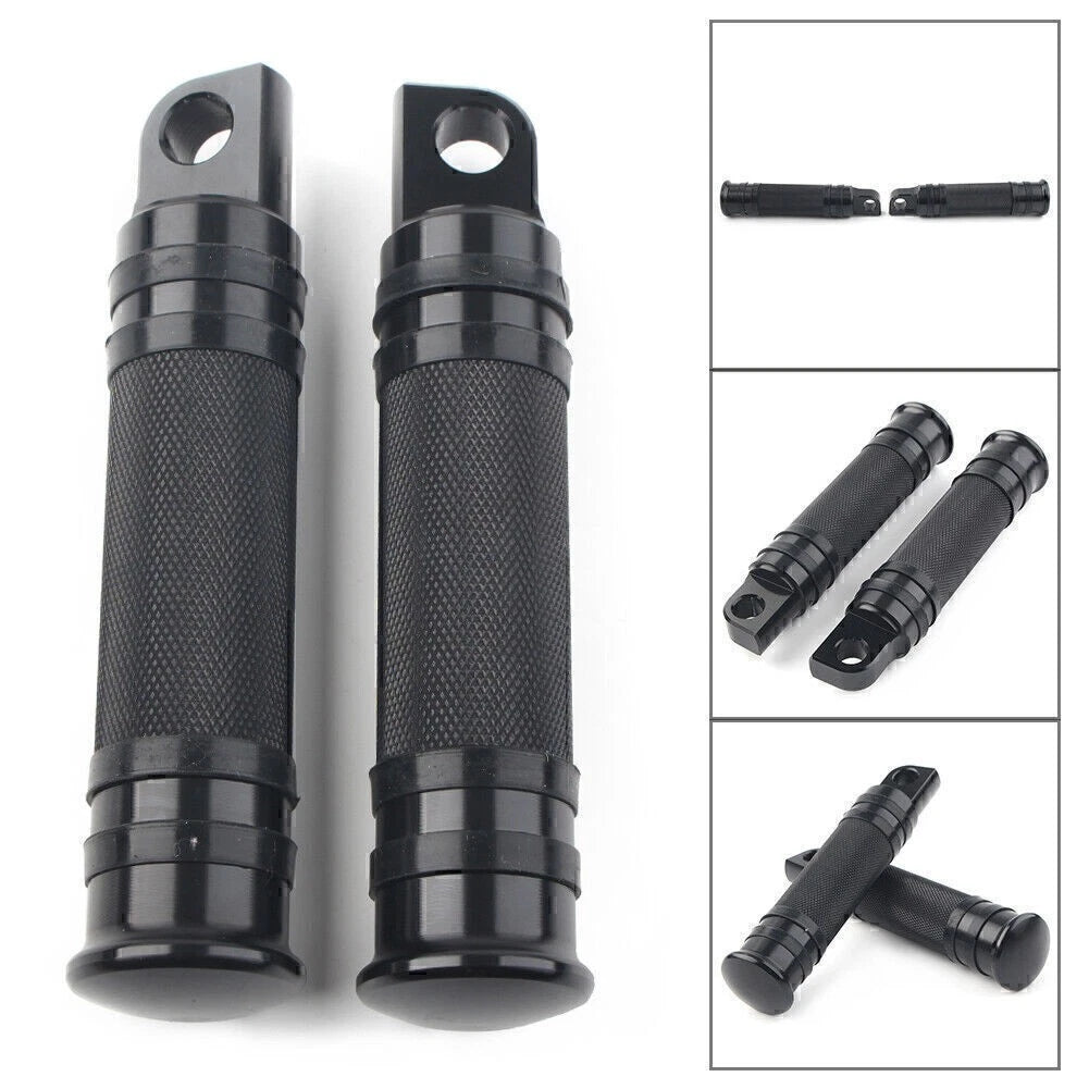 Aluminum Male Mount Footpeg Pegs for Harley Davidson  -  Black