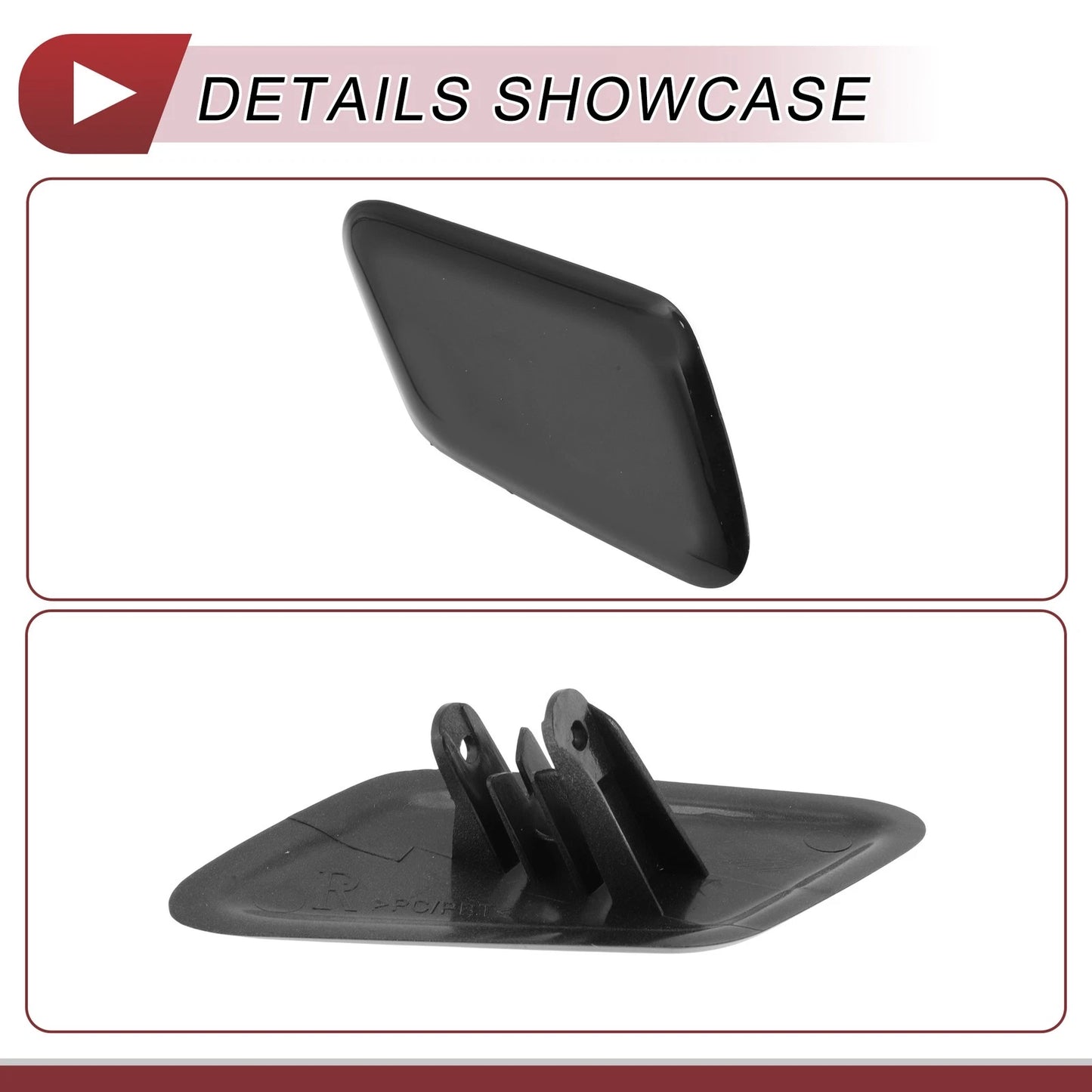 Front Right Bumper Trim Nozzle Cover for Volvo C30 (2010-2013) Black