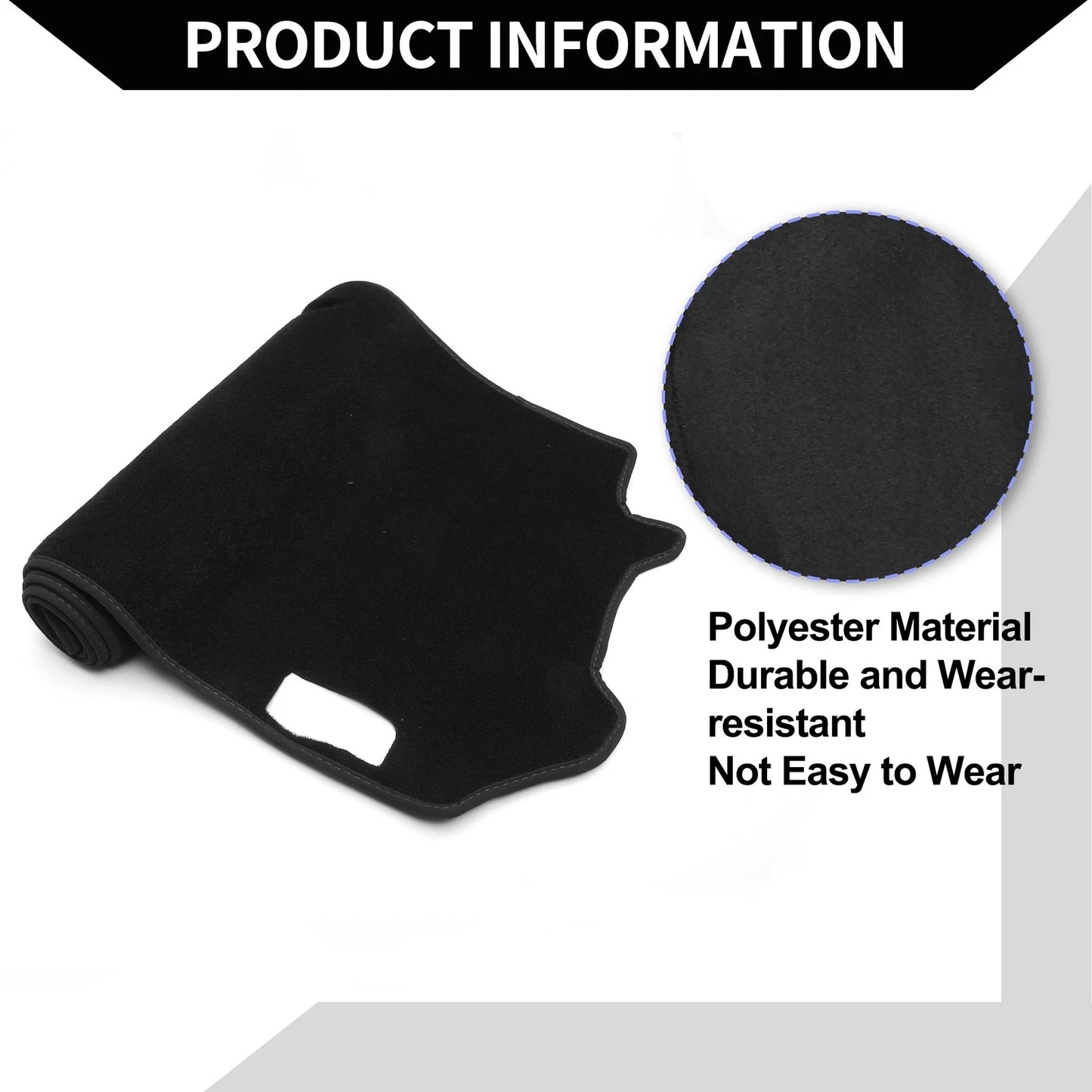 Dashboard Cover Mat for Honda Fit GR1-GR8 (2020-2024) - Black Protector Set