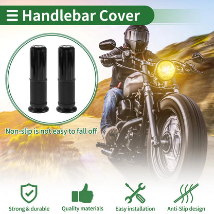 Hand Grips / 7/8" 22mm / Aluminum Alloy Black for Motorcycle
