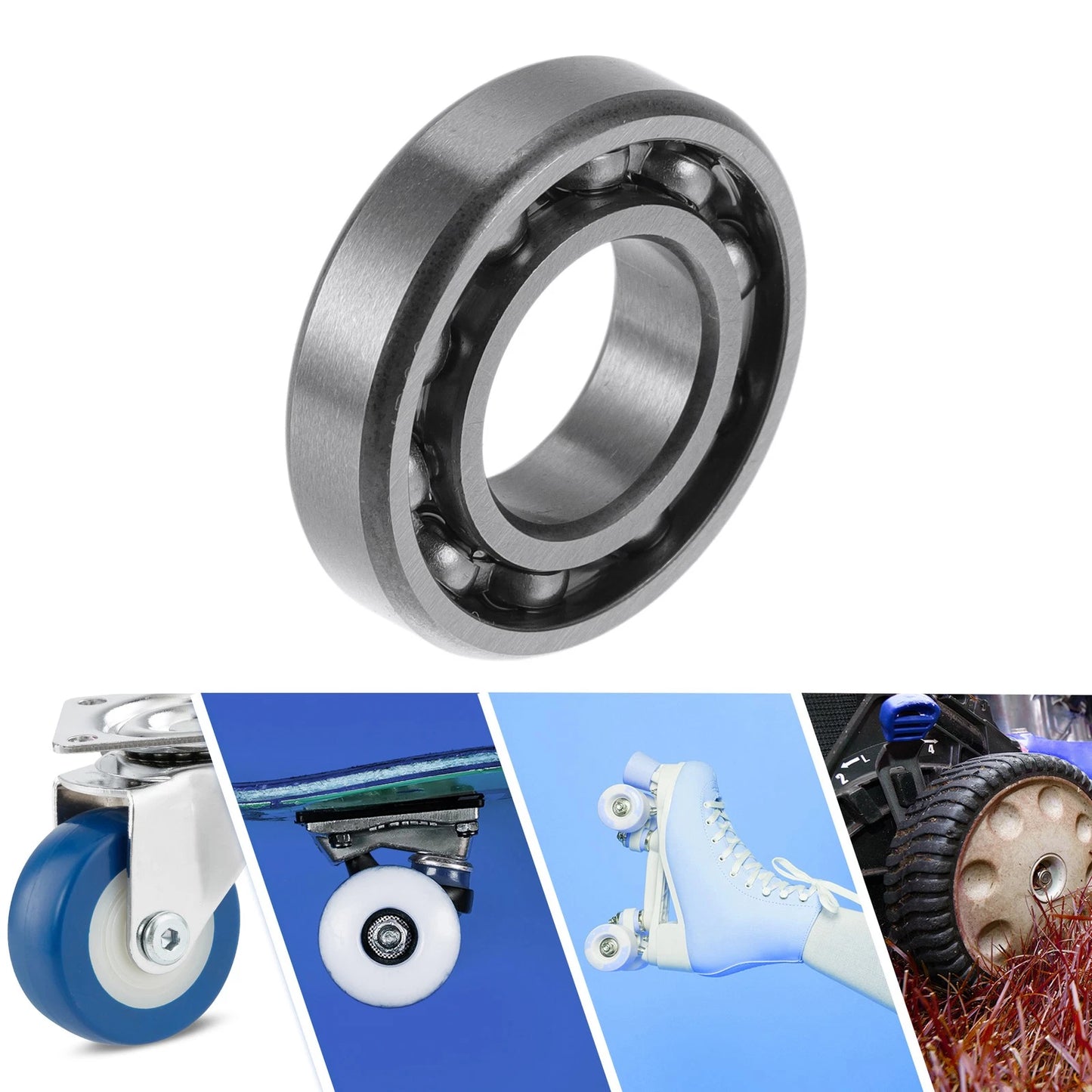 Deep Groove Ball Bearing 12x24x6mm 1 Pc for Scooter Skateboard Wheel