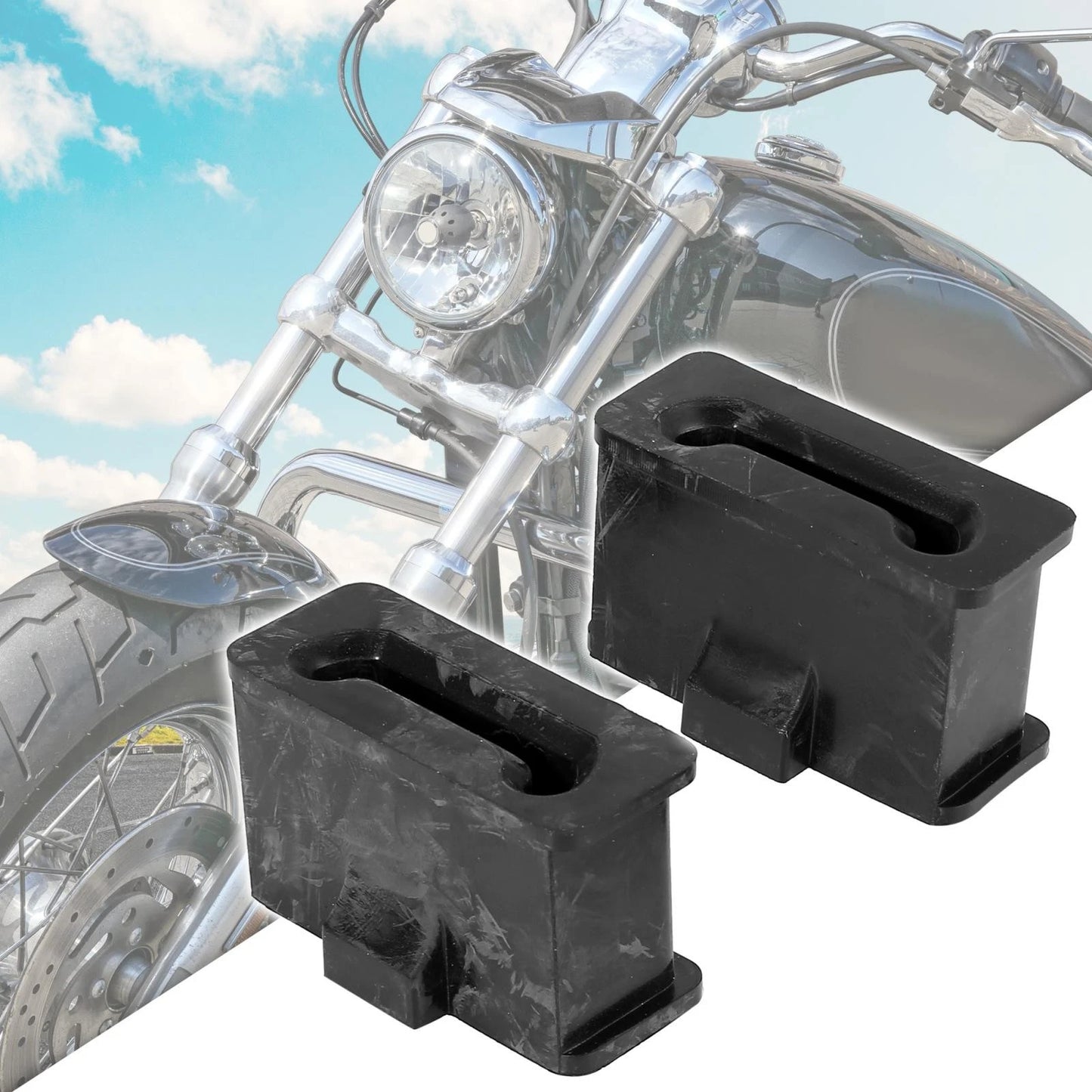 2 x Motorcycle Rubber Muffler Mounts for Harley-Davidson FL Trike