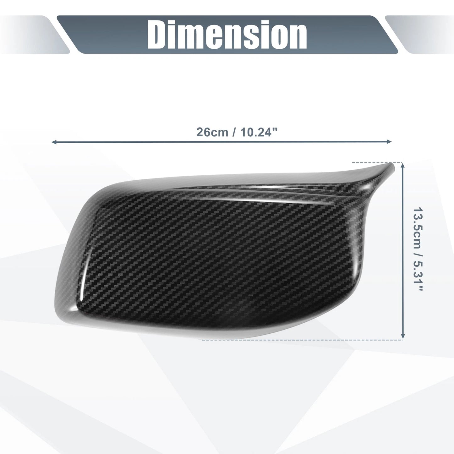 Carbon Fiber Rearview Mirror Cover for BMW E60 E61 525i 530i 545i (2006-2010)
