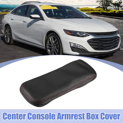 Center Console Armrest Box Cover for Chevrolet Malibu Black Red (2016-2023)