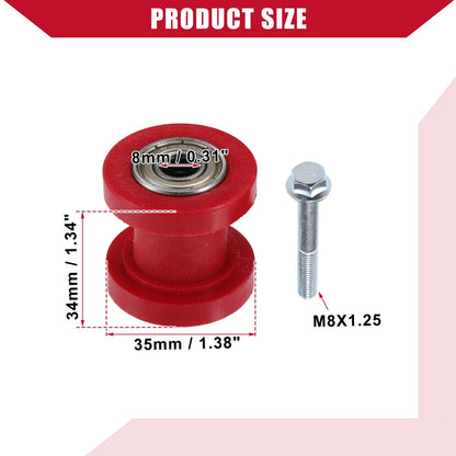 8mm Chain Roller Pulley Tensioner for Motorcycle Mini Bike ATV 125cc Red