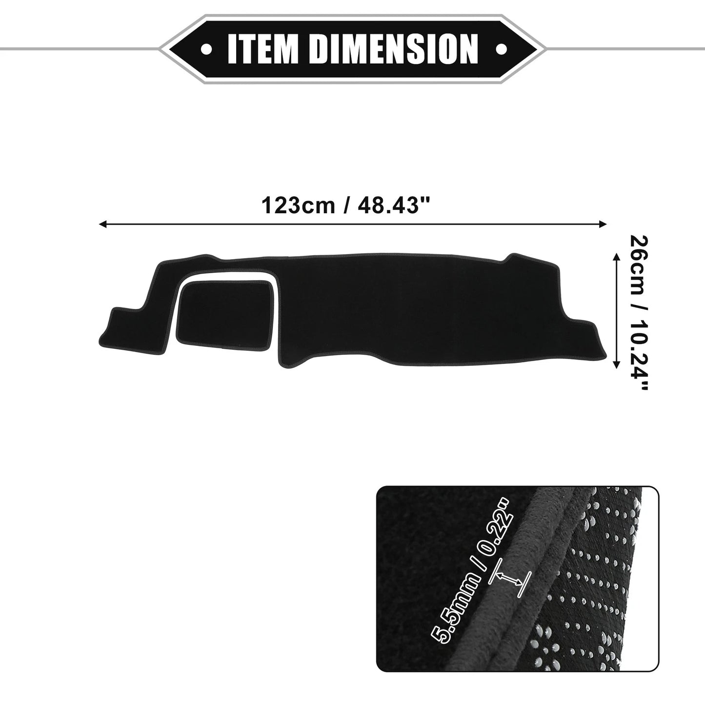 Dashboard Cover Mat for Suzuki 2nd Gen MR52S MR92S (2005-2015)