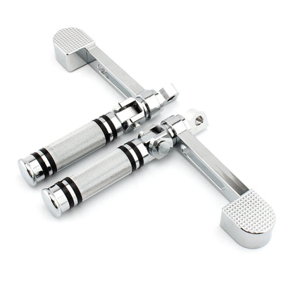 Chrome Foot Pegs for Harley Touring Softail Dyna Sportster 883 1200 (2004-2023)