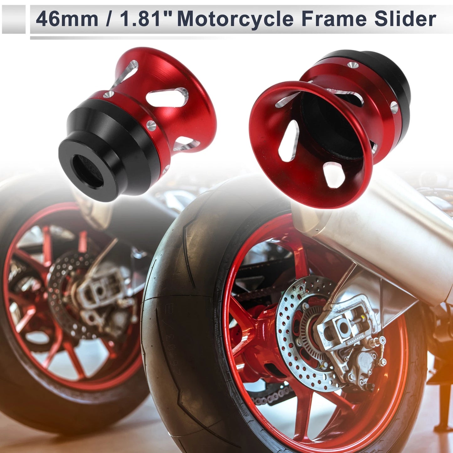 14mm Aluminum Alloy Motorcycle Slider Frame 2 x for Motorcycles