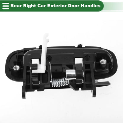 Rear Right Exterior Door Handle for Toyota Corolla (1998-2002) Black
