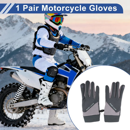Gloves Full Finger Outdoor Fleece Men Cycling Gloves for Mountain Biking Gray