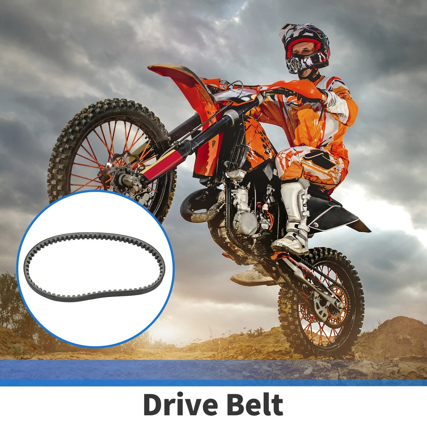 Drive Belt 1x Wear-Resistant Rubber Fiber for Yamaha 50 BWS (1990–1994)
