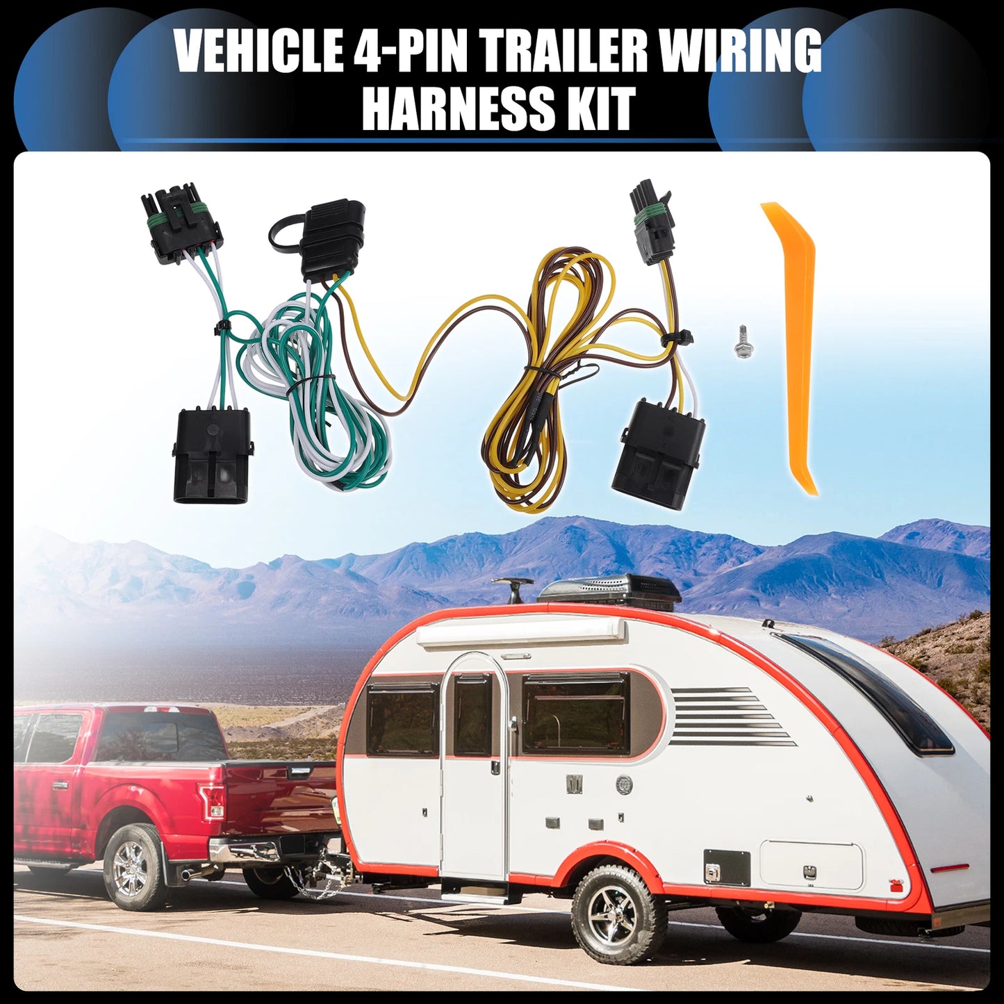 4-Pin Trailer Wiring Harness for Jeep Wrangler (1991-1997)