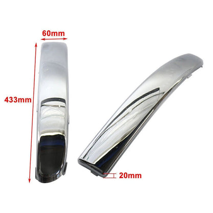 Chrome Front Bumper Moulding Trim Covers  for FIAT 500 (2007-2015)