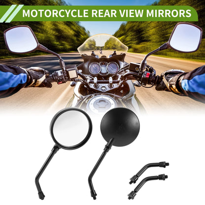 Rear View Mirrors / Round Shape Black Metal ABS / for M10 Motorcycle