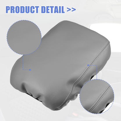 Car Center Armrest Cover for Honda Accord (2018-2022) Gray with Stitches