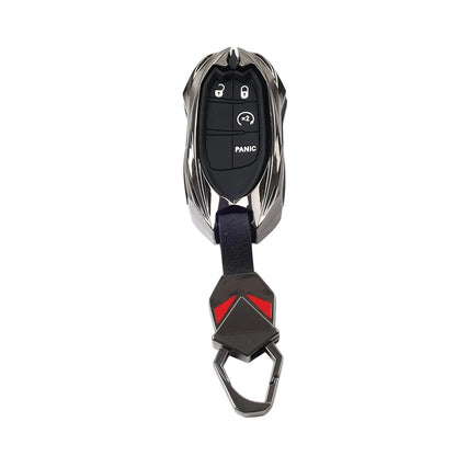 Smart Key Fob Shell Cover Black for Dodge Durango, Jeep Cherokee (2011-2023)