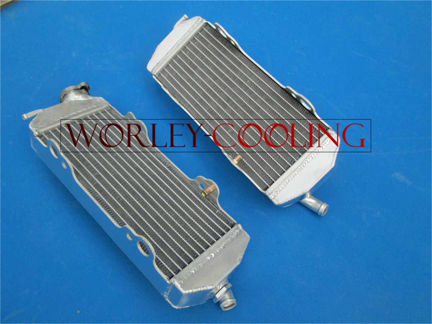 Aluminum Radiator & Red Hoses for KTM 250/400/450/520/525 MXC/EXC (2000-2002)