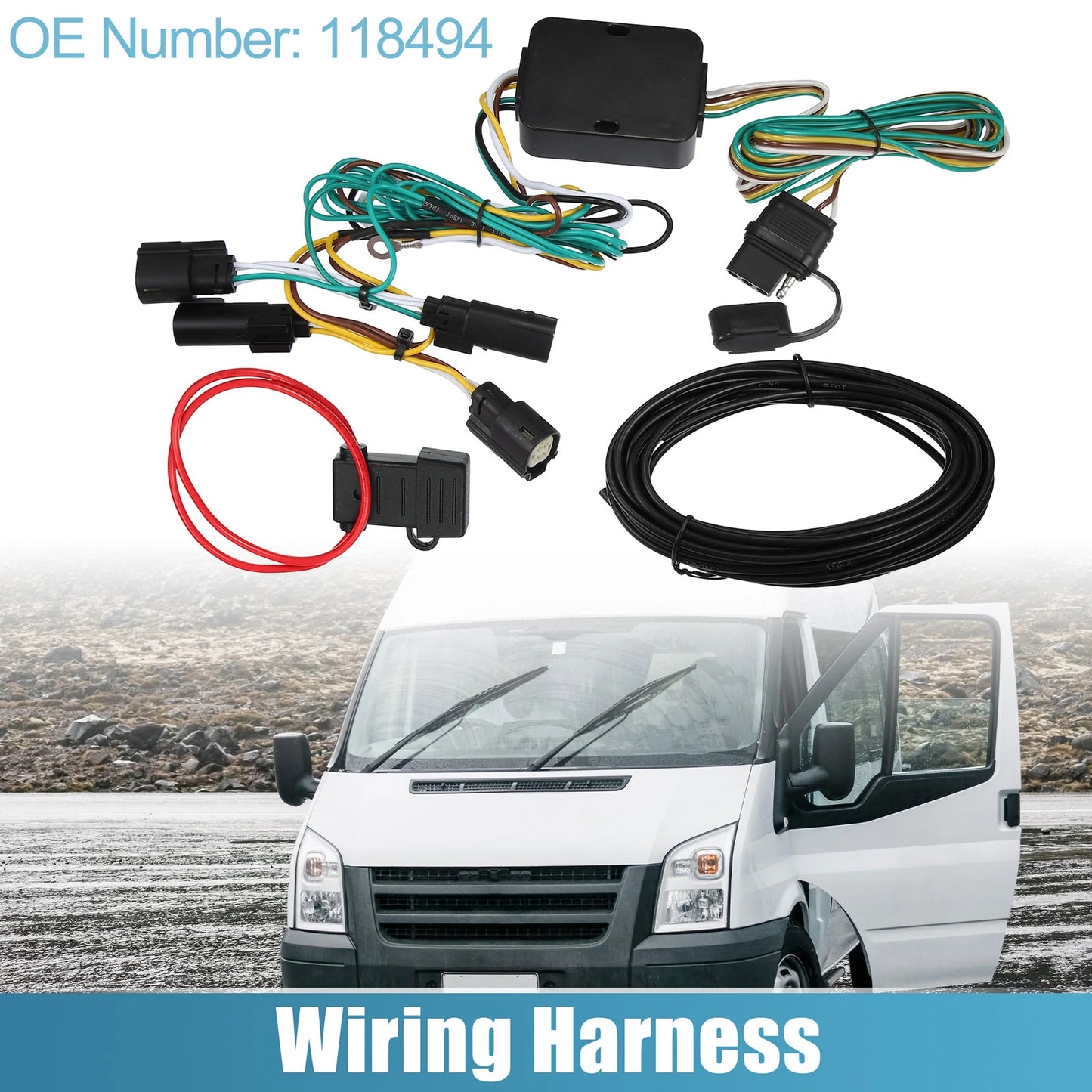 4-Pin Trailer Wiring Harness for Ford Transit 150 250 (2015-2022)