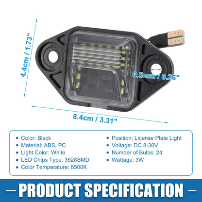 6500K White LED License Plate Light for Ford E-150 E-250 (2003-2014)