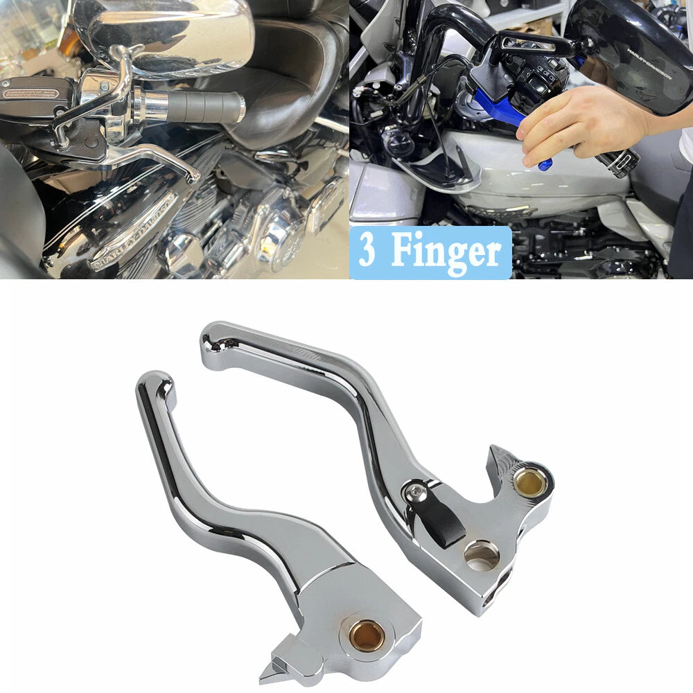Chrome Hand Brake Clutch Levers for Harley Sportster Forty-Eight XL1200X (04-13)