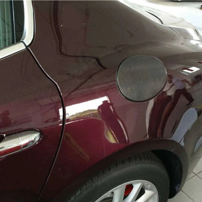 Carbon Fiber Fuel Filler Gas Cap Tank Cover Trim for Maserati Ghibli 2014-2023