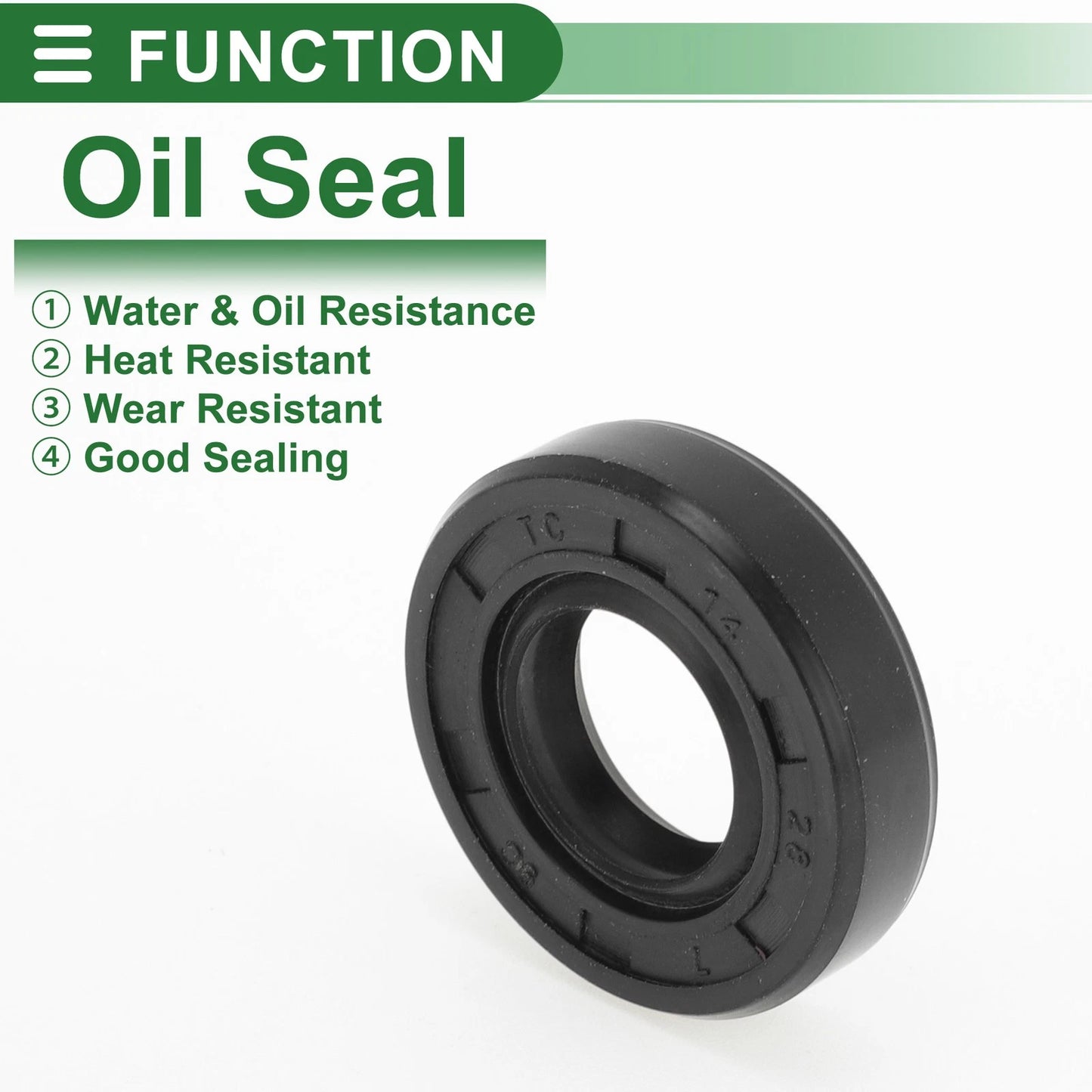 Oil Seal / 14x28x7mm Black 5 Pcs / Seal Ring for Automotive