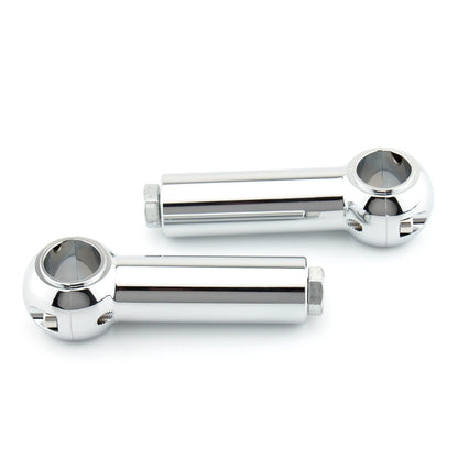 4" Chrome Handlebar Riser Clamp Kit for Harley Davidson